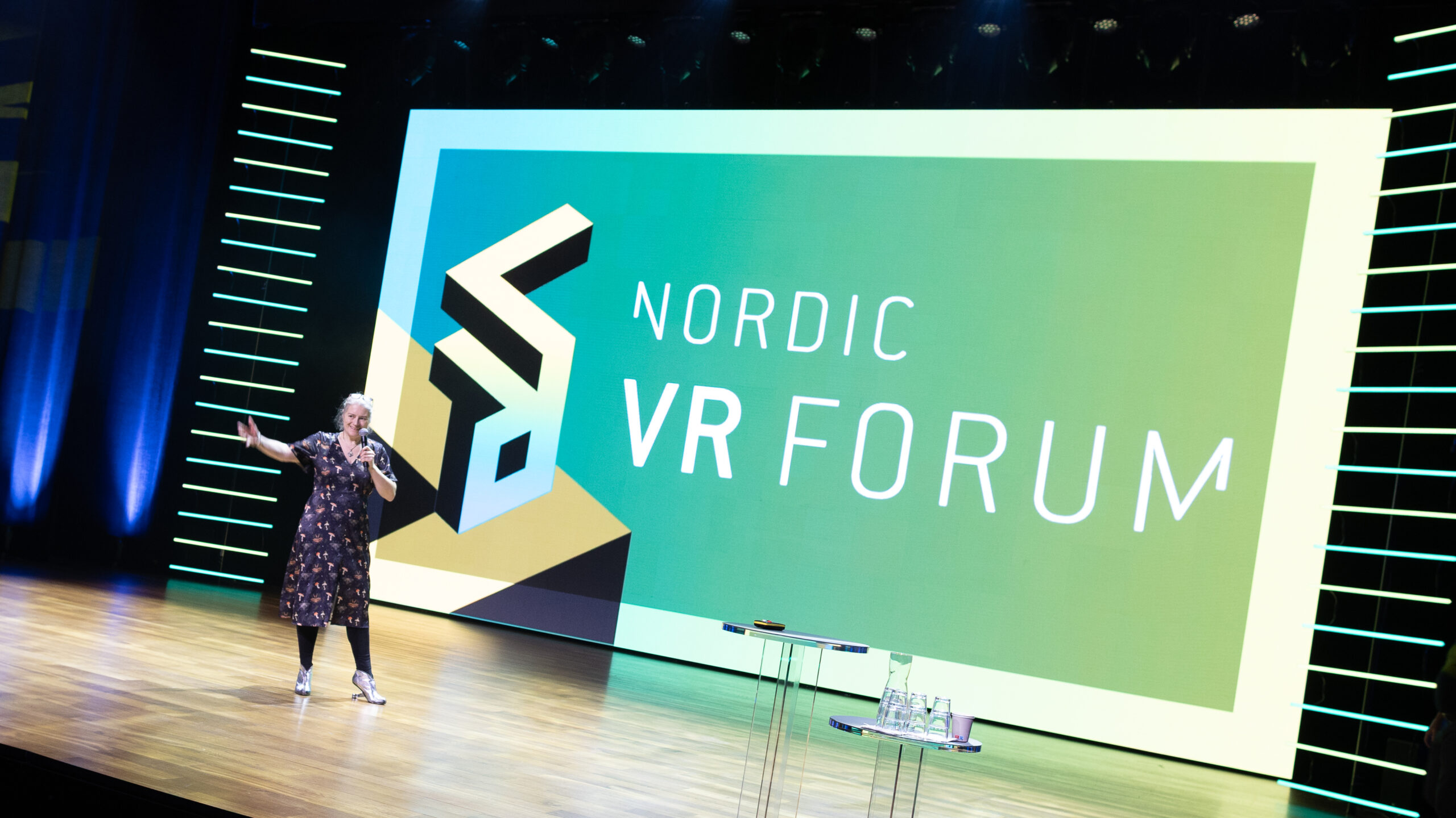 Sophie Mobbs, Universitetet i Innlandet, åpnet VRINN 2025 i Hamar Kulturhus.